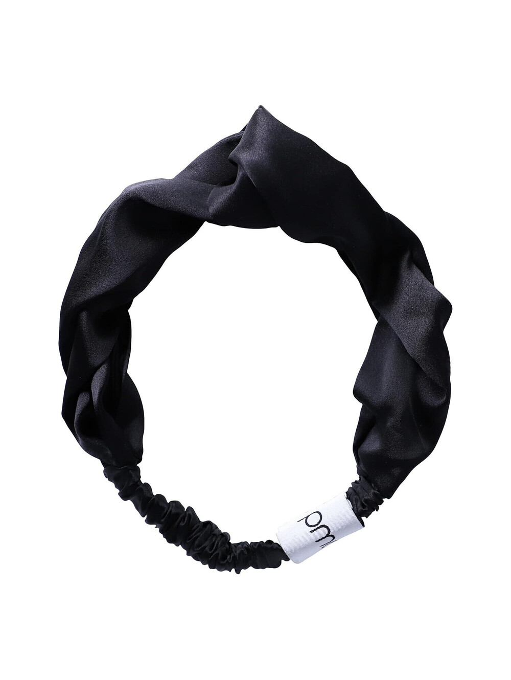 PMD 100% Silk Silversilk knotted twist Headband Head Band Black
